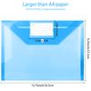 A4 Plastic Wallets Folders - Plastic Folder Plastic Popper Wallets A4 Document Folder with Label Pocket- 24PCS