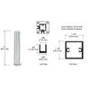 CRL D990A12CR Satin Anodized 12" Corner Design Series Partition Post