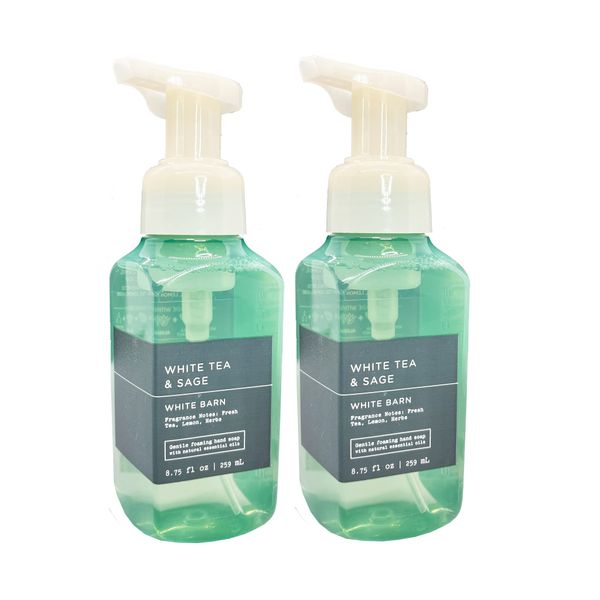 White Barn Gentle Foaming Hand Soap in White Tea & Sage (2 Pack)