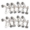 Satin Nickel Standard Metal Hinge Pin Door Stop  10 Pack