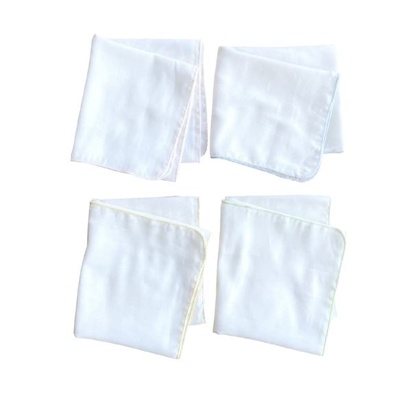 Bath Cloth, Made in Japan, Baby Bathing Gauze, 13.4 x 29.5 inches (34 x 75 cm), 4 Pieces, 2 Layers, Plain, White, Newborn Gauze, For Bathing, Bath Towel, Gauze Towel, Baby Gauze