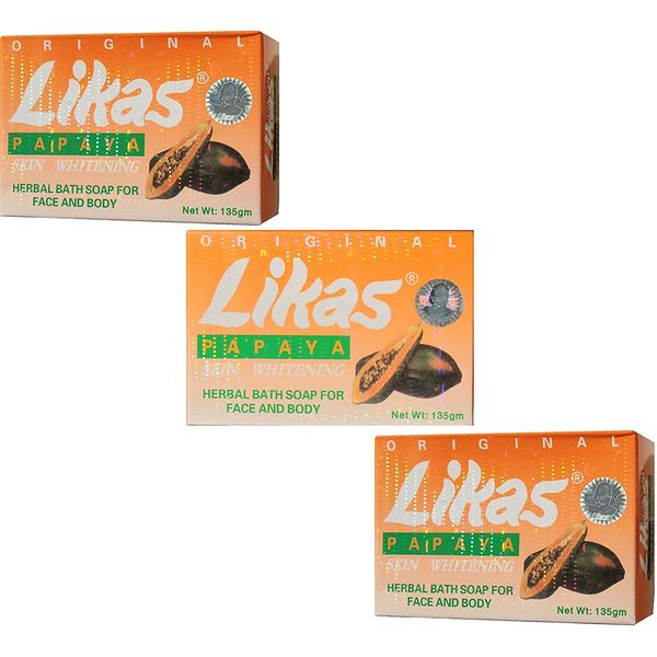 Likas Original Papaya & Herbal Soap 3 X 135G