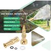 12380 Brass Adjustable Hose Nozzle for Patios Gutters Multiple Spray Pattern