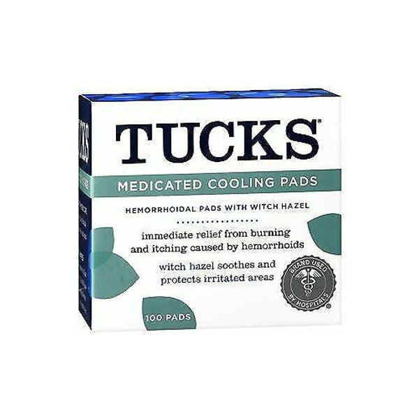 Tucks Medicated Cooling Pads Hemorrhoidal Pads with Witch Hazel 100 Ct Pack of 3