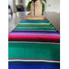 Del Mex (TM) Mexican Serape Blanket Table Runner (Green)