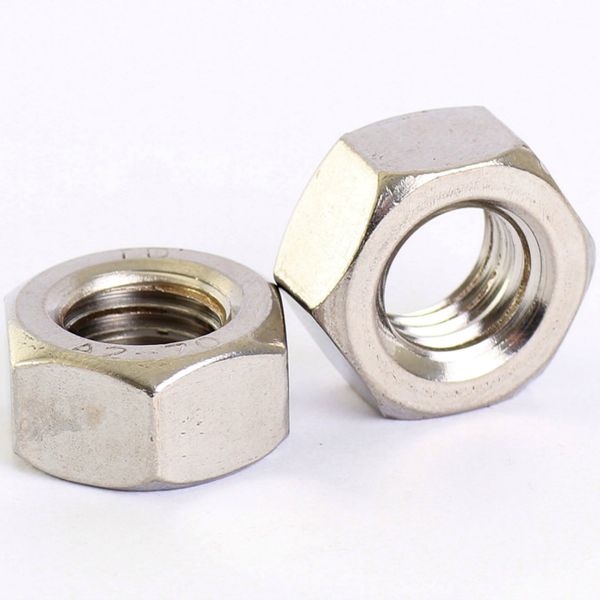 M6 (6mm) A2 Stainless Steel Hexagon Left Hand Thread Full Nuts Hex Reverse Nut - 2 Pack