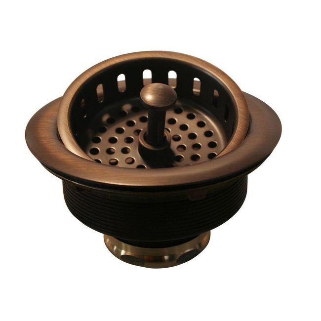 Westbrass D313-12 Shower Strainer Set Square with Crown - Oil Rubbed Bronze