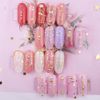 3 bags random about 200-450 capsules/bag gold silver nail parts nail decoration nail decoration gel nail art mix size
