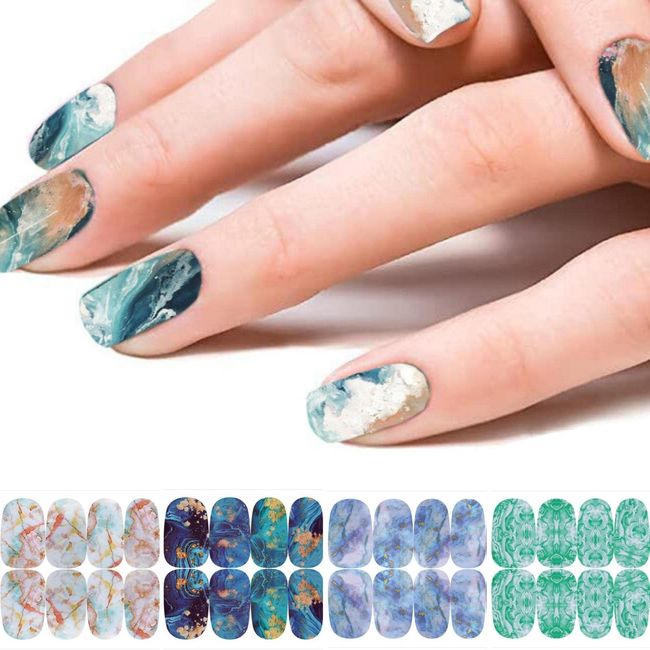 COLORBIRD Nail Sticker Marble Mineral Design Paste Manicure Cute Art (YMY2201-2204)