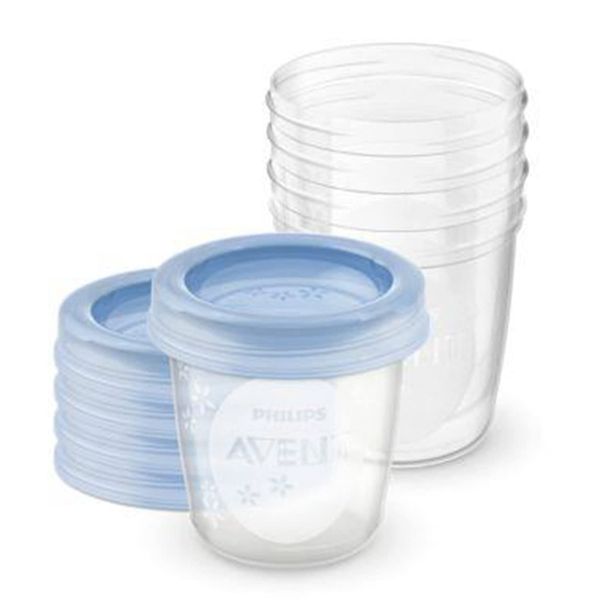 Philips Avent Reusable Breast Milk Storage Cups (5 x 180 ml)