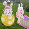 eBoutik - Easter Decorations - Easter Bunny & Easter Egg Colourful Décor For Children Easter Egg Hunts (Easter Garden Stakes Decor)