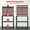 Garage Workbench with Pegboard 32" Adjustable Workshop Tool Organizer Work Table