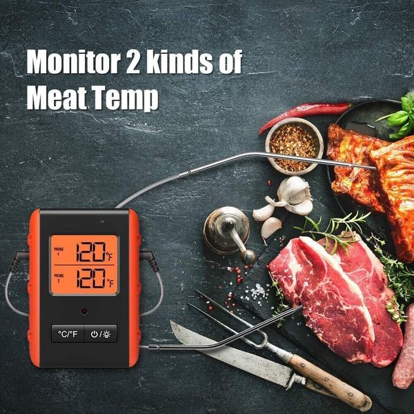 Wireless Meat Thermometer, Digital Meat Thermometer for Food Cooking and Baking,