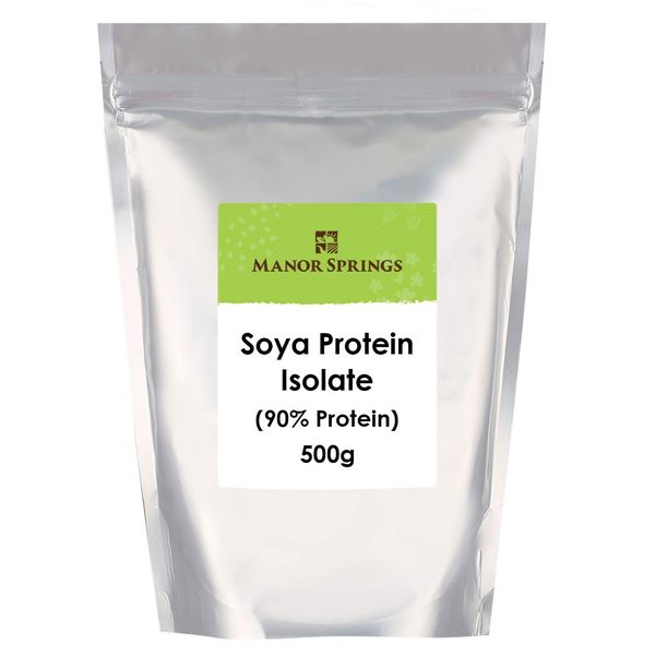 SOYA Protein Isolate (90% Protein) 500g by Manor Springs, Unflavoured, Vegan Protein Shake