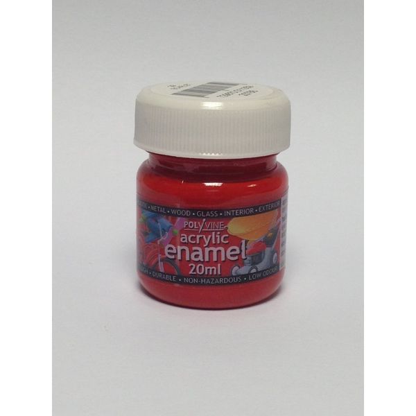Polyvine 20ml Acrylic Enamel Paint Scarlet