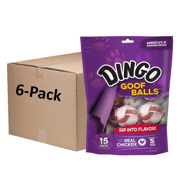 Dingo Goof Balls, Chicken, 4.2 Ounce (pack of 6)