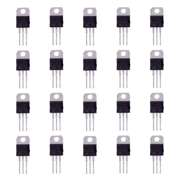 BOJACK TIP120 NPN 5 A 60 V Silicon Epitaxial Power Transistor 5 amp 60 Volt Darlington Transistors TO-220 (Pack of 20 Pcs)