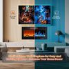 36 Inch Electric Fireplace Inserts, in-Wall Recessed & Wall Mounted,Remote&Timer