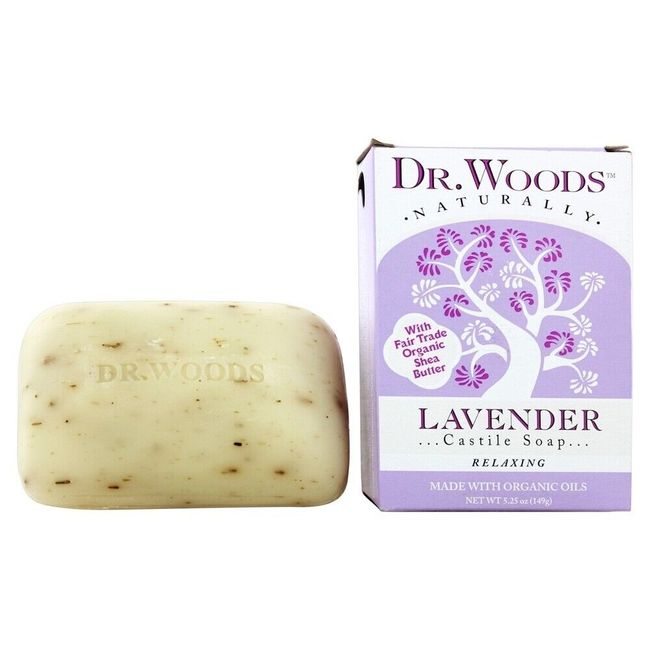 Dr. Woods Relaxing Castile Bar Soap Lavender, 5.25 Ounces