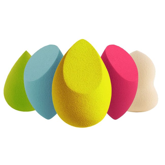 LAC Make Up Schwamm Beauty Blender 5 Stück | Makeup Schwämmchen Beautyblender Makeup Sponge | Schwamm Make Up Ei Beauty Sponge | Make Up Schwämmchen Beauty Blender Original | Make Up Schwamm Set