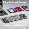 Keychron K1 Low Profile Mechanical Keyboard Wireless, TKL Layout Bluetooth 5.2/Wired QMK Programmable, Shine-Through Keycaps with White Backlit Compatible with Mac Windows Linux - Version 6