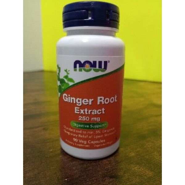 Ginger Root Extract 90 Vcaps 250 mg by Now Foods - Exp.09/2024