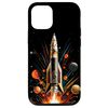 Hülle für iPhone 14 Retro Rocket - Abstrakte Atomic Mid Century Modern