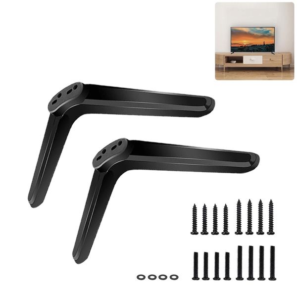 YOUNLEN TV Pedestal Feet, TV Stand Base Replacement, Table Desk Pedestal TV Stand, TV Stand Legs, TV Stand Mount, for Most TV Stand 32 40 49 50 55 Inch Screws