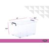 Superio Deep Clear Plastic Stackable Wheeled Storage Bin with Lid, 85 Qt, 2 pack