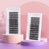 Cluster Lashes 72 Clusters Individual Lashes DIY Lash Extensions 10-16mm Length Reusable Soft Natural False Eyelashes Super Thin Band Wide Stem Eyelash Extensions for Makeup at Home