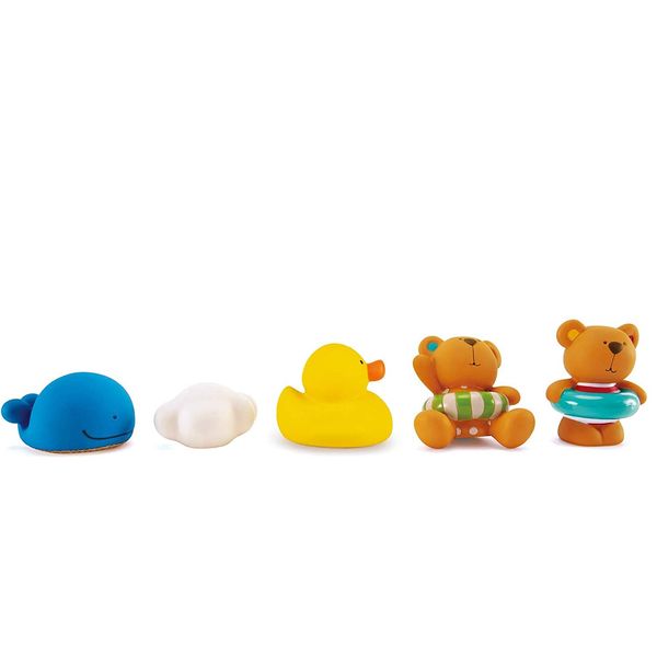 Hape HAP-E0201 Teddy and Friends Bath Squirts, Multicolor