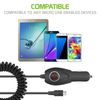 Micro USB Coiled Cable (5.7 ft.) Car Charger, High Powered 5 Watt (1 Amp)