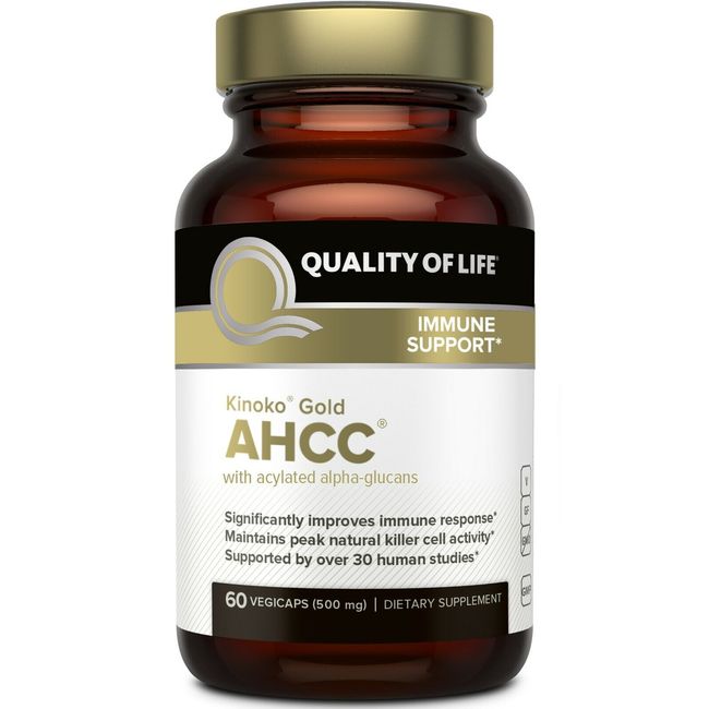 Kinoko Gold AHCC 500 mg - Immune Supplement - Quality of Life - 60 Count