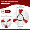 Mop Head Replacement, 5 Pack Mop Head Compatible for Triangle Swivel Mops, Microfiber, Machine Washable and Easy to Replace