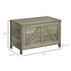 19" Farmhouse Storage Chest Organizer, Gray
