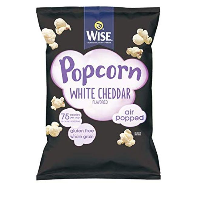 Wise Snacks Popcorn, White Cheddar, 1.75 Ounce (20 count), Gluten Free, Whole Grain, Air Popped