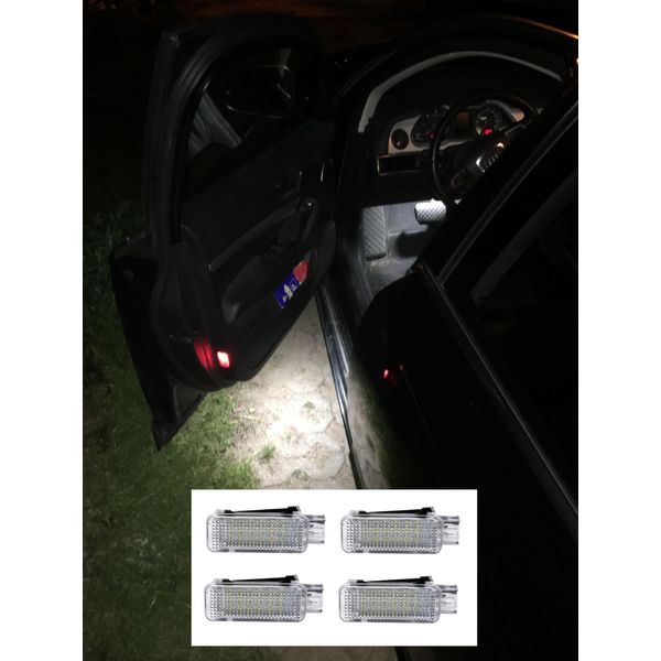 Compatible with A6 4F 4 Door Entry Puddle Courtesy Ambient LED Lights Lamp 4pc Set