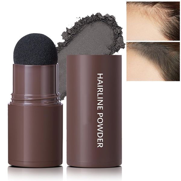 Root Touch Up Powder, Hairline Powder, Instant Hair Loss Concealer Hair Powder, Instantly Hair Color Shadow Cover Gray Hair Root, Sweatproof Hair Root Concealer (Dark Brown)