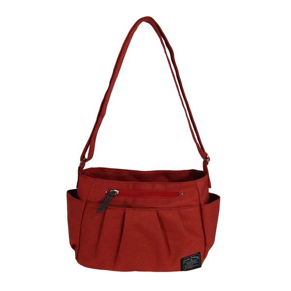 Porta Fortuna 4505 7 Pockets Multi-functional Shoulder Bag, Women's, Shoulder Bag, Multi-functional Pockets, Simple, orangered