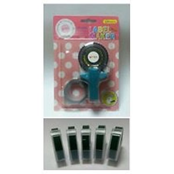 Motex E101 Embossing Tape Gun Starter Pack - Green Tape