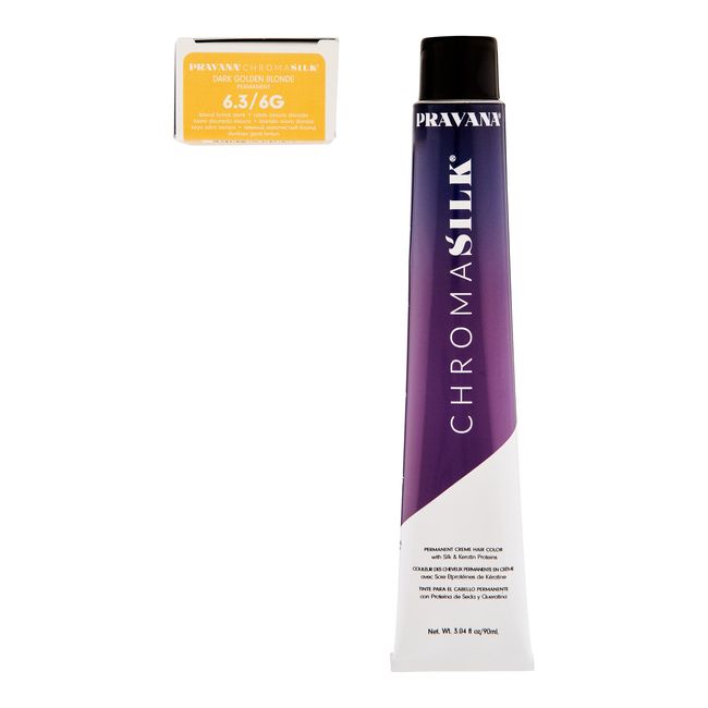 Pravana Chromasilk Creme Hair Color 3 oz6.3 Dark Golden Blonde. Hair Color