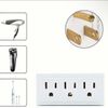 3 Outlet Wall Tap Indoor Extender Grounded AC PowerTravel Adapter Plug
