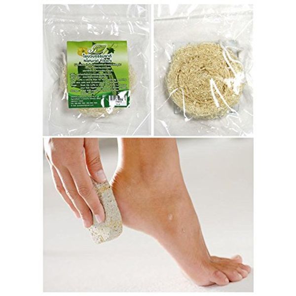 Foot Scrubber Hard Texture Loofah Luffa Sponge Natural Bath Brush Exfoliating to Clean Dirt from Body for Men Women Shower