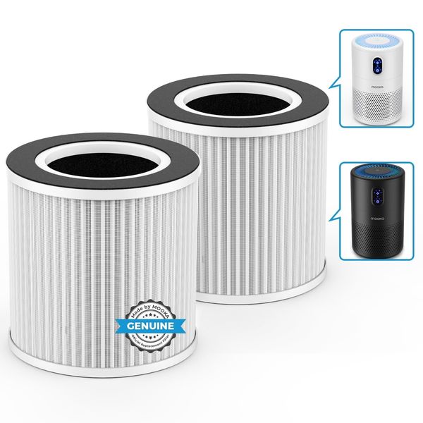 MOOKA Official Certified Replacement HEPA Filter for B-D02L Air Purifier (2-P...