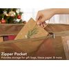 Covermates Keepsakes Gift Wrap Organizer - Holds up to 25 Rolls - Heavy Duty - Accessory Trays with Adjustable Compartments - Mesh Pocket - Holiday Storage, Green