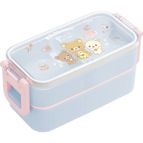 San-x Rilakkuma KA17301 Lunch Market, 2-Piece Lock, Lunch Box with Chopsticks