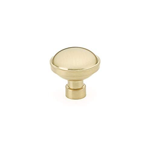 Emtek Brandt Cabinet Knob 1-1/4" Dimension, Satin Brass