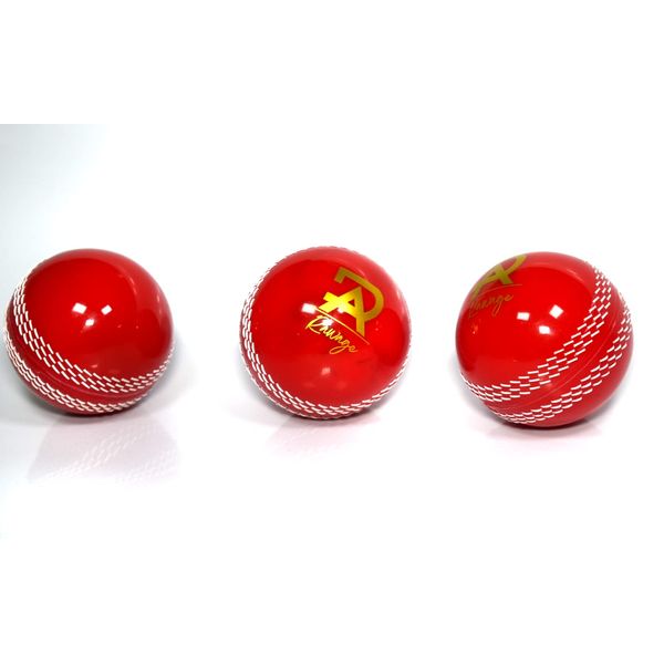 3 X Quality Cricket Ball with core inside for Indoor & Outdoor play high bounce Practice & Coaching (RED)