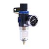 1/4"NPT Air Filter Pressure Regulator, Water-Trap Air Tool Compressor Filter with Gauge