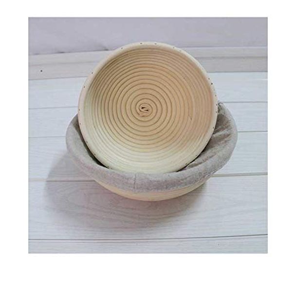 VEE 10” Banneton Round Proofing Basket for Sourdough, Includes Linen Liner, Metal Dough Scraper, Scoring Lame & Case, Extra Blades, Rising Dough Baking Bowl Gifts for Artisan Bread Making Starter.